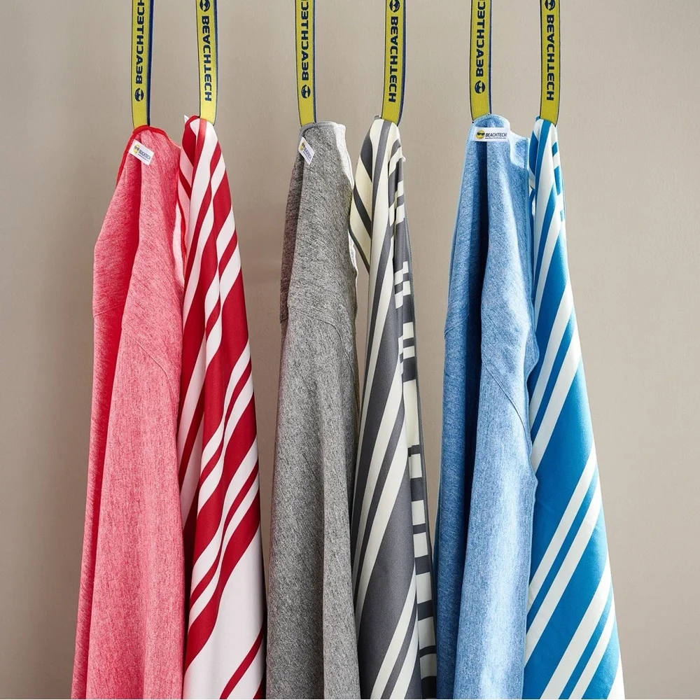 ❣️BeachTech High Performance Red Stripe Beach Towel❣️ ~large 30